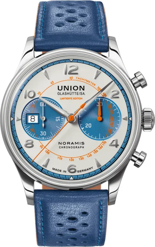 Union Glashütte Noramis Chronograph Limited Edition Sachsen Classic 2024 D012.427.16.017.09 - grau,schwarz,blau - 42mm