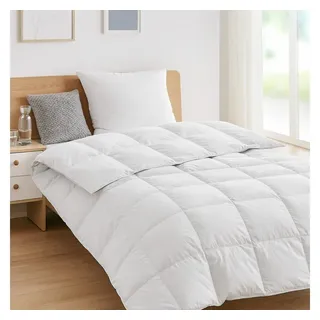 sleepling medium Daunendecke, Ganzjahresdecke, 135 x 200 cm, 90% Daunen / 10% Federn, Steppbett, sleepling - Weiß