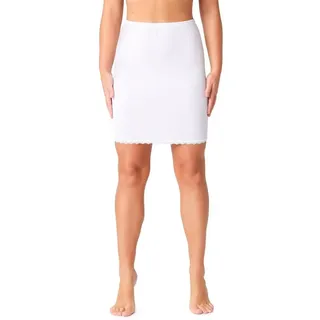 Bellivalini Unterrock Damen kurz aus Viskose BLV50-257 (1-tlg) mit Spitze weiß XS