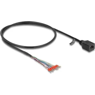 DeLock 88005 RJ45 Buchse zu Aderendhülsen Cat.5e 50 cm Schwarz