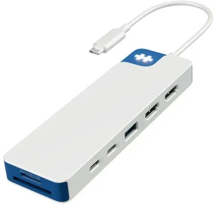 Hyperdrive Flex 9-Port Dual 4K HDMI-Dockingstation 100W Power Delivery-Anschluss // 3,5-mm-Audiobuchse // SD- und microSD-Kartenleser 104 MB/s // F