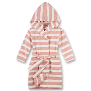 Sanetta Mädchen-Bademantel rosa gestreift | Hochwertiger und kuscheliger Bademantel aus einem Baumwoll-Mix für Mädchen. Bademantel für Mädchen - 164