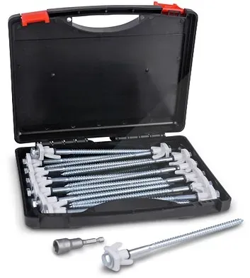 Enva Schraub-Zeltheringe Stahl 23cm - m.Leuchtfunktion - 14 St. in Box [Hersteller-Nr. 40985495]