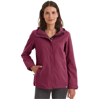 KILLTEC Outdoorjacke "Inkele", Damen, Gr. 42, rosa (dunkelrosé), Oberstoff 1: 100% Polyester/ Oberstoff 2: 100% Polyester, Futter: 100% Polyester, sportlich, Jacken, Damenjacke mit abnehmbarer Kapuze, wind- und wasserdicht, atmungsaktiv