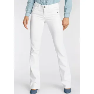 Arizona Bootcut-Jeans »mit Keileinsätzen«, ausgestellte Beinform, niedrige Leibhöhe, elastisches Material, Gr. 24 - L Gr, white, , 49971105-24 K + L Gr
