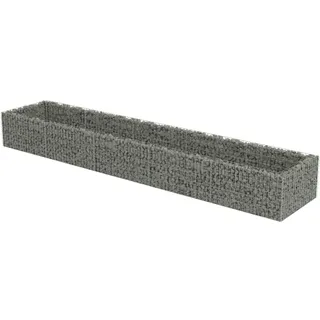 vidaXL Gabionen-Hochbeet Verzinkter Stahl 450×90×50 cm