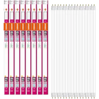 OSRAM LED Röhre Substitube Pure mit G13 Sockel, Länge: 0.6 Meter, Tageslichtweiß (6500K), 6.6W, Ersatz für klassische 18W-Leuchtstoffröhren, 8er-Pack