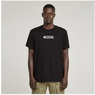 G-Star Old Skool Logo Kurzarm-T-Shirt Dark Black M