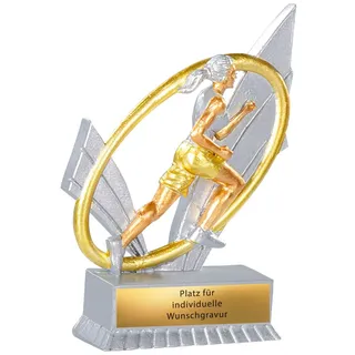 eberin – XS Läuferin Pokal 12 cm – Marathon Trophäe, Stadtlauf/Citylauf Trophäe, Laufgruppe Wanderpokal – Triathlon Preis, Laufen Award mit Wunschtext