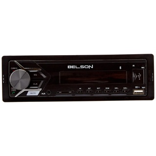 Belson BS-1502 Autoradio mit MP3, FM/AM ohne Mechanik, CD mit USB und SD-Kartenleser, Schwarz