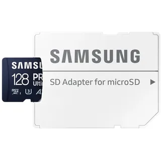 Samsung PRO Ultimate 128 GB microSD-Speicherkarte mit SD-Karten-Adapter