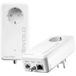 devolo Giga Bridge Coax Netzwerkadapter 8860 EU IP-Bridge, Glasfaser 1000MBit/s