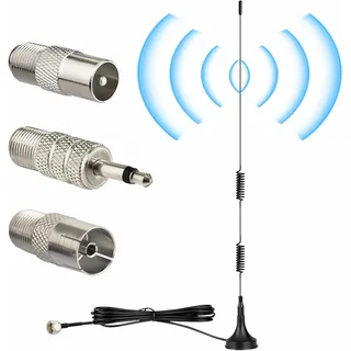 Bolwins O56C DAB/DAB+ und FM/UKW Radioantenne mit 7dBi Verstärkung, 3m Kabel und Magnetfuß für digitales Radio und Autoradio