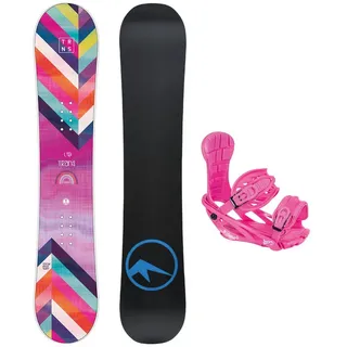TRANS Damen Snowboard Set LTD 141 cm Multicolor + Pipe M Bindung bunt 141 CM