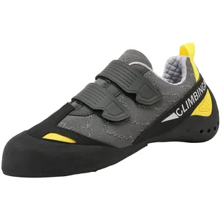 ZHENSI Kletterschuhe Herren Damen Jugend Anfänger Professionelles Klettern Bouldern Trainingsschuhe,Grau,43 EU - 43 EU