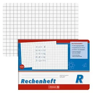 BRUNNEN Schulheft Lineatur R kariert DIN A5 quer ohne Rand, 16 Blatt