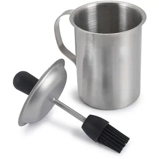 CHEFGASTRO BBQ Marinier-Set mit Silikonpinsel | 15,2x9,3cm | Edelstahl, Silikon