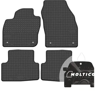 moto-MOLTICO Gummimatten Auto, 4-teiliges Set, Allwetter Gummi Fußmatten, Antirutsch & Wasserfest Autoteppiche - passend für Volkswagen T-Cross 2018-