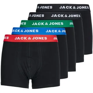 JACK & JONES Huey Boxershorts 5 Einheiten Electric Blue Lemonade / Pack Black / Black / Black / Black 14 Jahre