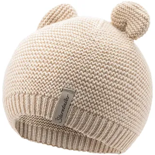 Sterntaler GOTS Strickmütze Ohren in sand - Gr.: 41 cm