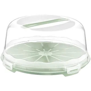 uandu Kuchen Transportbox rund, Tortentransportbox mit Haube und Griff, ⌀ 34cm. Kuchenbehälter, BPA Frei Tortenbehälter, Tortenbox, Tortenteller, Tortenhaube rund, Gugelhupf Transportbox, Tortenglocke