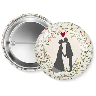 Brunnen Verlag Gießen Button Hochzeit - 6er-Set