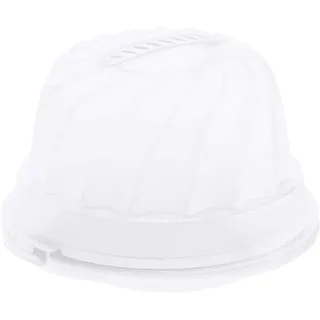 Rotho Fresh Kuchenbehälter für Gugelhupf mit Haube und Tragegriff, Kunststoff (PP) BPA-frei, weiss/transparent, (30.5 x 28.5 x 17.5 cm)