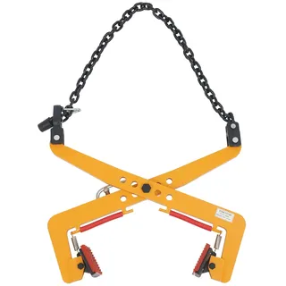Bordsteinzange | Schwere Stein-Hebeklammer | 350kg Tragkraft | Verstellbar 30-51cm | Für Bagger & Kran | Legierungsstahl & Gummi | Bau, Steinmetz, DIY
