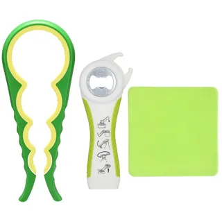 Otstar Glasöffner und Pull-Dosenöffner Kit zum Öffnen Störrischer Deckel Schwache Hände, Senioren, Arthritis und Frauen