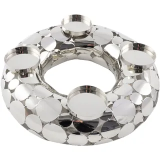 Adventskranz STYLE Edelstahl Modern Design 37 cm Kaheku