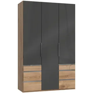 Level 150 x 236 x 58 cm Plankeneiche Nachbildung/Grauglas