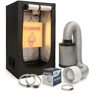 Weedness Grow Box Komplett Set LED 300 Watt Basic 100x100x200 cm - Zuchtzelt Growschrank Growzelt Anbau Indoor Complete Crow