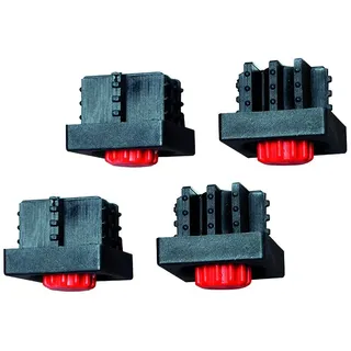 Siena Garden universal Fußkappen 4er-Set, schwarz