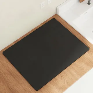 Gittcoll Schnellablauf Absorbierende Matte Anti-Rutsch PU Wasser Trocknen Pad für Geschirr Kochgeschirr Tassen Kaffeemaschine für Küche Bar Café Badezimmer Waschbecken (50*60cm)
