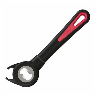 WESTMARK Flaschenöffner Gallant, Multi-Öffner, Für Deckel, Kronkorken, Schraubverschlüsse rot|schwarz|silberfarben