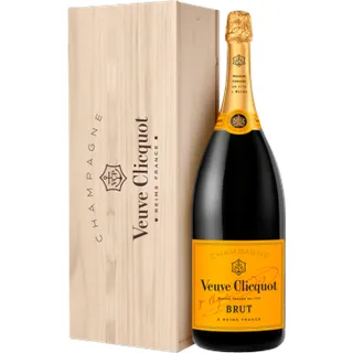 Methusalem - Champagner Veuve Clicquot - Brut Carte Jaune -  Holzkiste