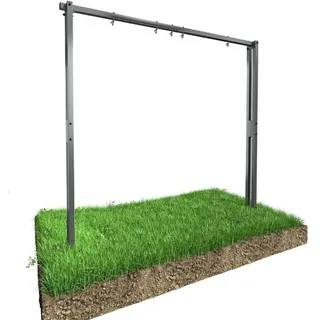 QLS Stahl Schaukelgestell Metall Doppelschaukel für zwei Kinder Hängemattegestell 8354 - 260 cm X 280 cm X 150 cm
