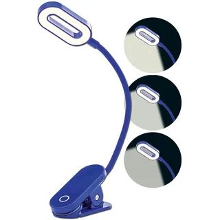 Moses MOSES. libri_x Klemmleuchte Touch Electric Blue