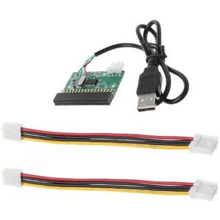 TSMORY 3 5 Zoll Diskettenanschluss 34Pin 34p Zu USB Kabeladapter Leiterplatte Mit Stromkabel USB Bis 34 Pin Floppy Laufwerke