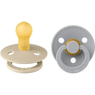 BIBS Colour Natural Rubber Size 1: 0+ months Schnuller Vanilla / Cloud 2 St.