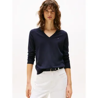 Tommy Hilfiger Stitch V-n Langarm-polo Desert Sky 2XL