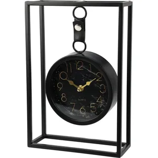 Home & Styling Collection Uhr Hängende Uhr auf Metallgestell, 21 x 31 cm schwarz