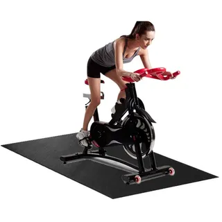 150 x 75cm Stoßdämpfende Schutzmatte Verschleißfeste Matte Bodenschutzmatte für Heimtrainer, Fitnessgeräte, Crosstrainer, Rudergeräte, Sportgeräte