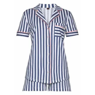 H.I.S. H.I.S Damen Shorty dunkelblau-weiß-gestreift Gr.52/54