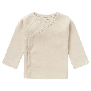 Noppies Unisex Baby U Tee Overlap Ls Rib Nanyuki T Shirt, Ras1202 Oatmeal -P611, 56 EU