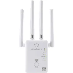 Renkforce AC Dualband WLANRouter/Repeater/AP (867 Mbit/s, 300 Mbit/s), WLAN Repeater