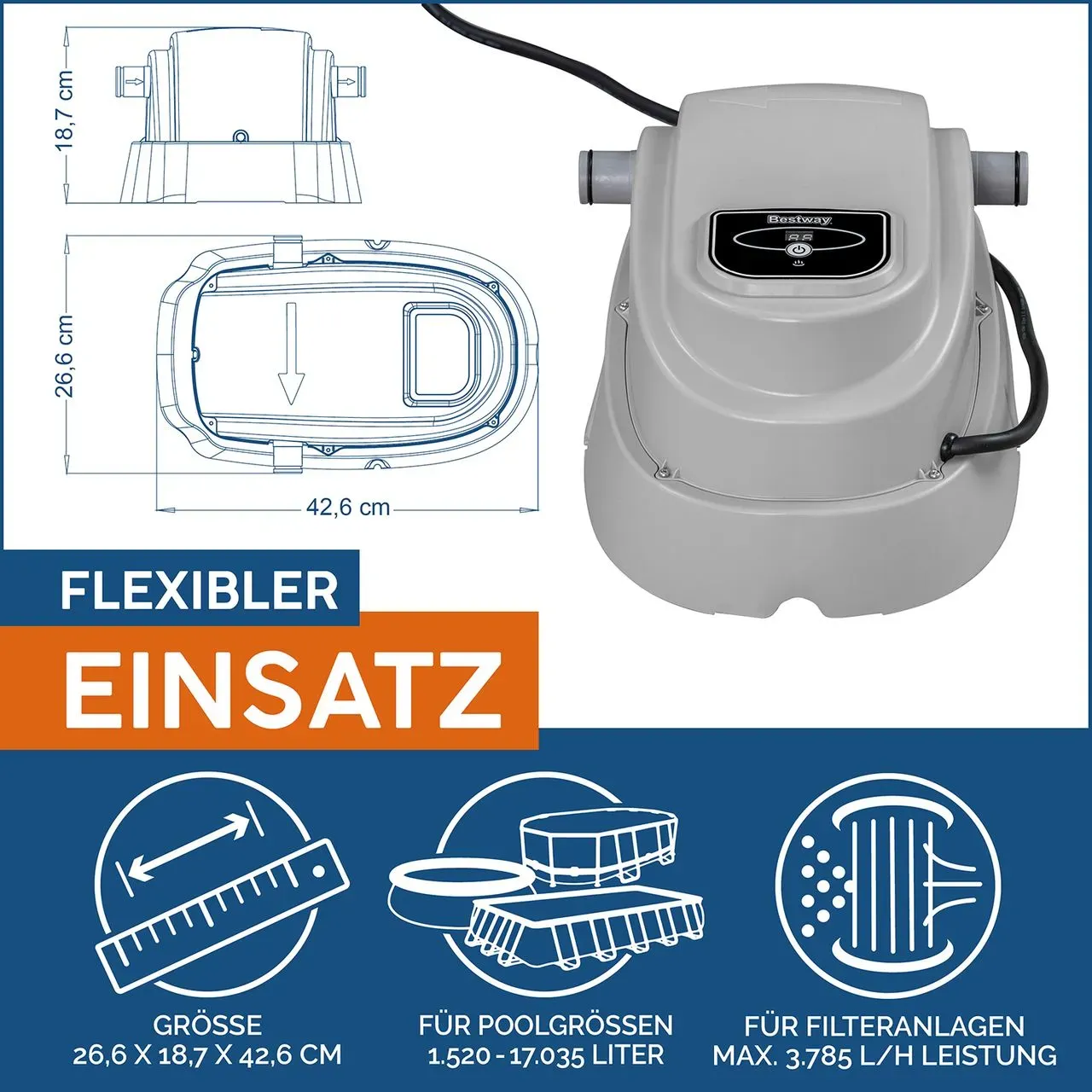 Bestway Poolheizung, 2.800 W
