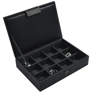 Stackers | Herren-Manschettenknopf-Organizer, klein, Schwarz