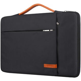Lacdo 360° Rundumschutz Laptop Tasche Hülle für 15 Zoll Neu MacBook Air M4 A3241 2025/M3 A3114/M2 A2941 2024-2023, 15 Zoll MacBook Pro A1990 A1707, Dell XPS 15 Plus 2022-2020 Zubehörtasche, Schwarz