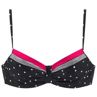 LASCANA Bügel-Bikini-Top Damen Schwarz/Rot 36 Cup F